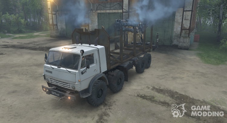 KAMAZ Mustang 6350 timber carrier for Spintires 2014