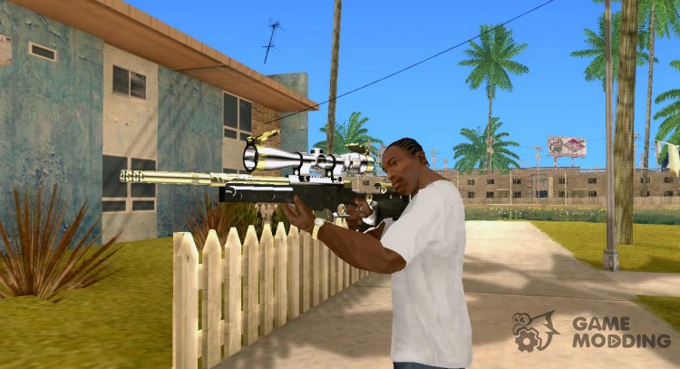 Золотисто-серебристая снайперка для GTA San Andreas