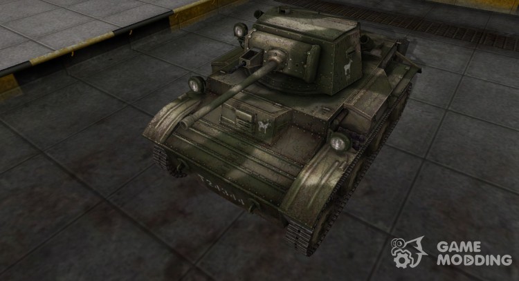 The skin with the inscription for MkVII Tetrarch for World Of Tanks