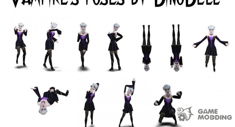 Vampires poses for Sims 4