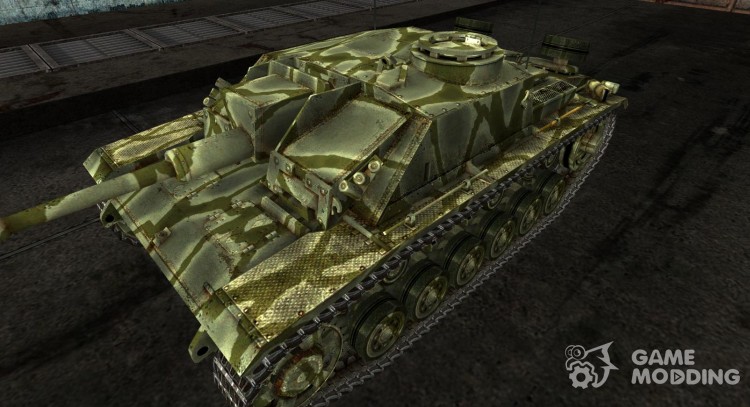 Tela de esmeril para el StuG III verde para World Of Tanks