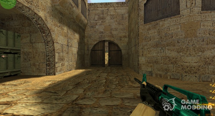 Cyan-black M4 with BvB for Counter Strike 1.6