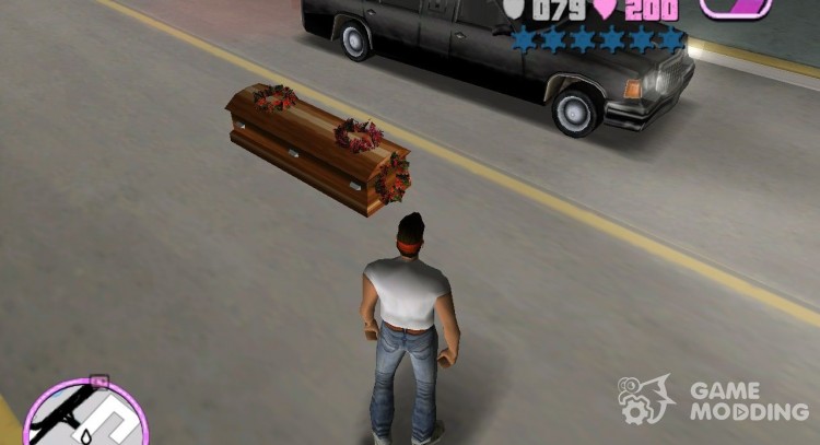 Romeros Hearse Drop Explosive Coffins for GTA Vice City