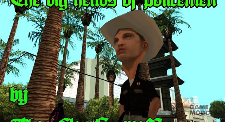 The Big Heads Of Policemen для GTA San Andreas