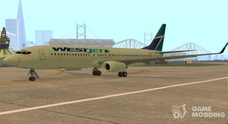 Boeing 737-800 WestJet для GTA San Andreas