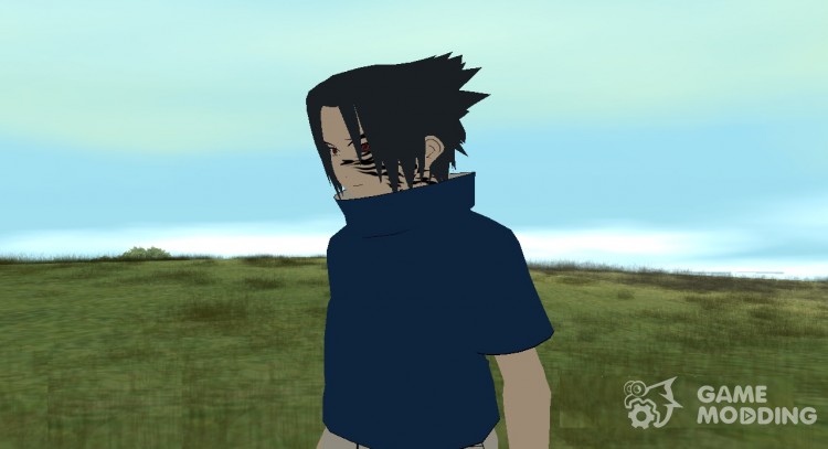Uchiha sasuke durante la batalla con Naruto en el valle de completar HD para GTA San Andreas