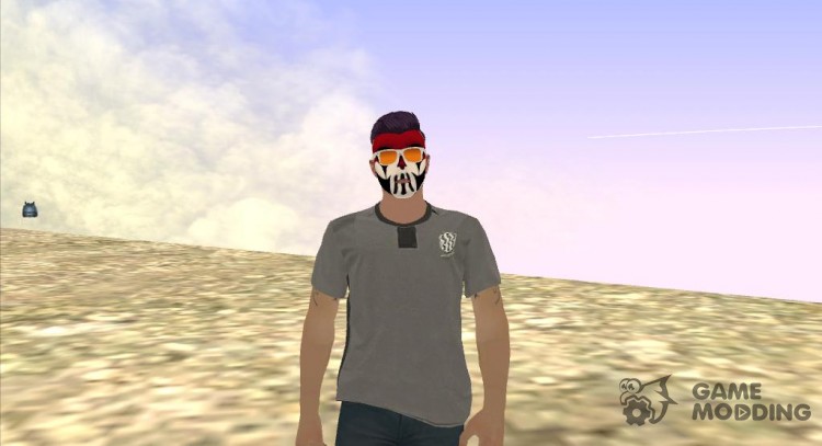 Парень в гриме и в очках GTA Online для GTA San Andreas