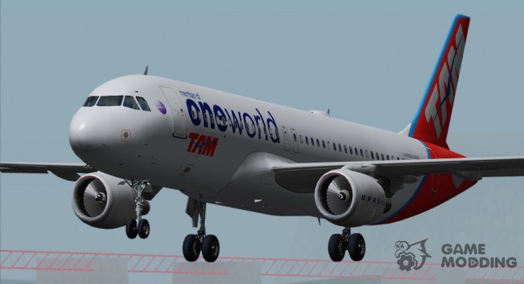 Airbus A320-200 of TAM Airlines-Oneworld Alliance Livery for GTA San Andreas