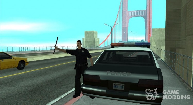 ГАИшник на мосту Гант v3 для GTA San Andreas