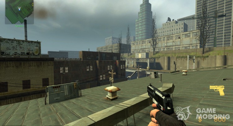 Smooth Black + Silver USP for Counter-Strike Source