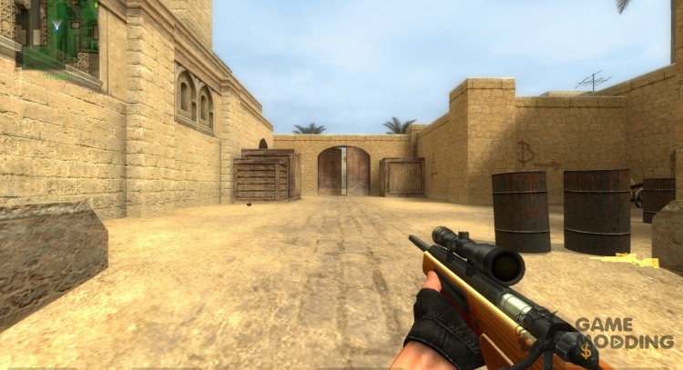 Hi-Res Wood Scout Reskin And World Model for Counter-Strike Source