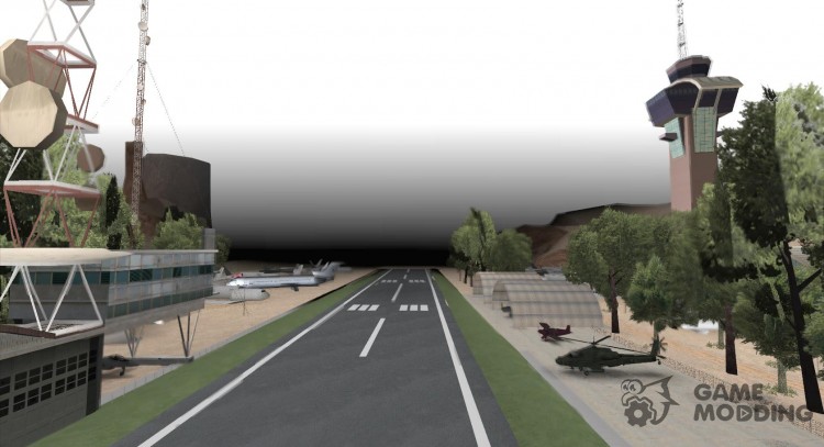 Обновлённый заброшенный аэропорт в пустыне для GTA San Andreas