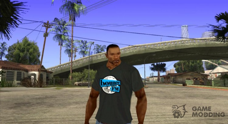 CJ en la camiseta (Bounce FM) para GTA San Andreas