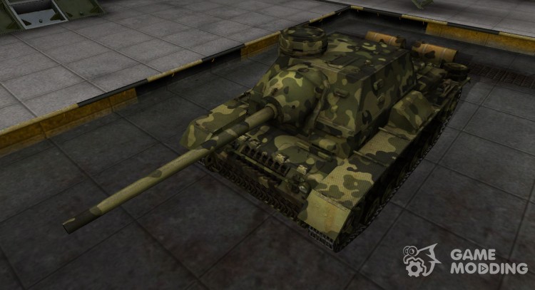 Skin for Su-85I camouflaged for World Of Tanks
