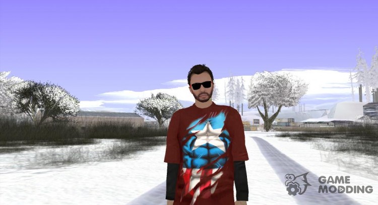 Skin de GTA Online camiseta roja para GTA San Andreas