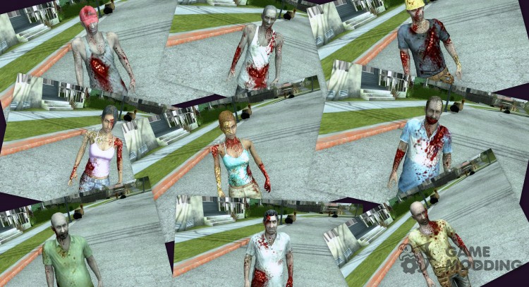 Los zombies de la secuencia de comandos de la operación Javier de Resident evil: The darkside tampoco cronicles para GTA San Andreas
