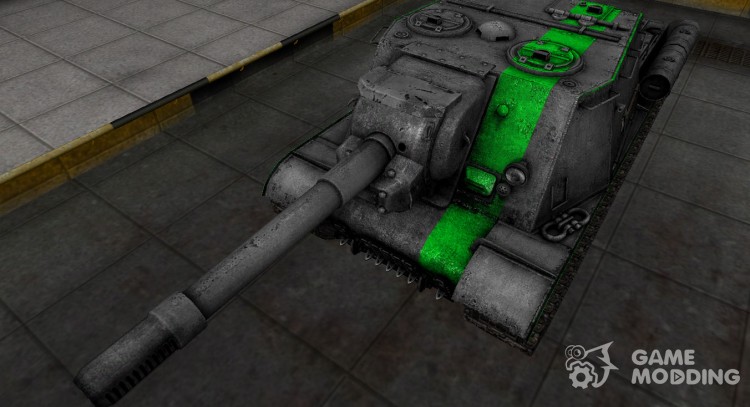 Skin for ISU-152 with a green stripe for World Of Tanks