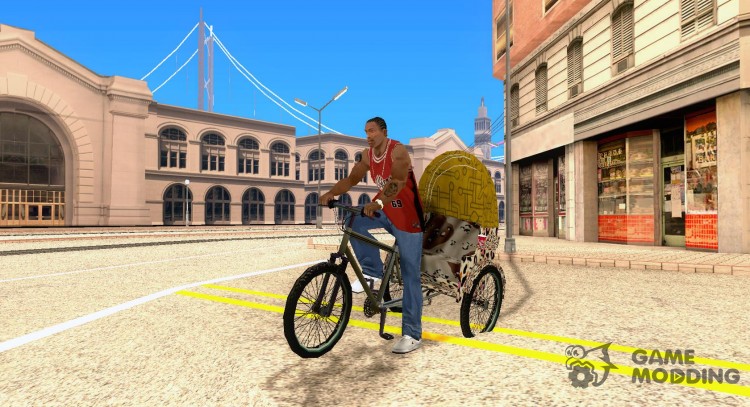 Manual Rickshaw v2 Skin4 для GTA San Andreas
