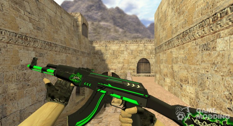 AK-47 Green line for Counter Strike 1.6