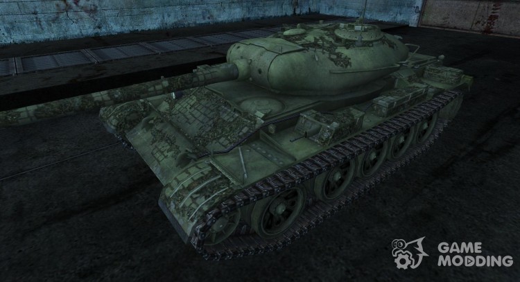 Skin for t-54 with a camouflage NET for World Of Tanks