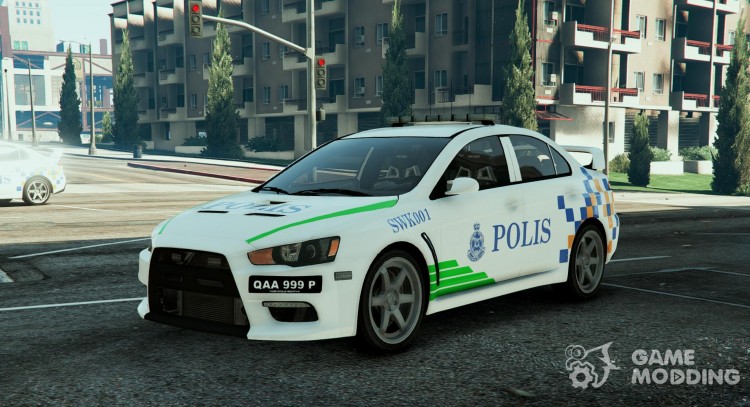 Mitsubishi Evo X Malaysian Police PDRM для GTA 5