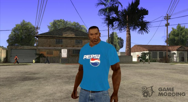 CJ en la camiseta (Pepsi) para GTA San Andreas
