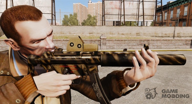 MP5SD submachine gun v3 for GTA 4