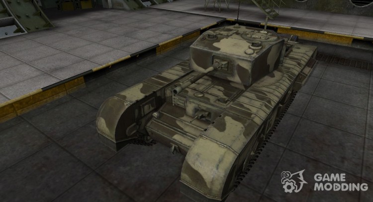 Desert skin for Churchill III for World Of Tanks