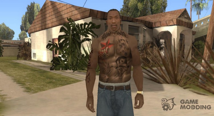 CJs Tattoos Mod (Skin) для GTA San Andreas