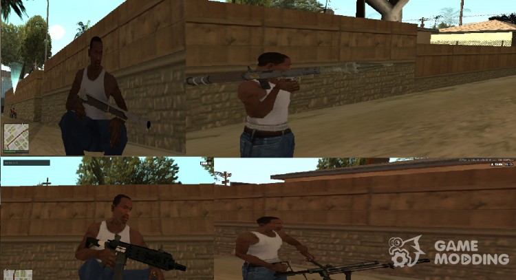 Пак оружий из GTA 5 для GTA San Andreas