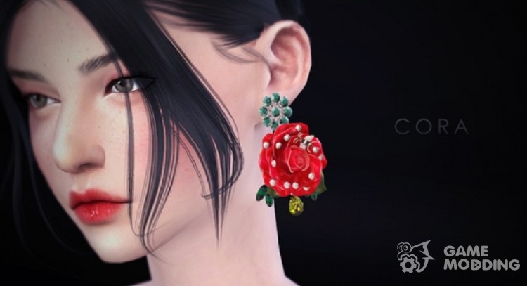 CORA Earrings for Sims 4