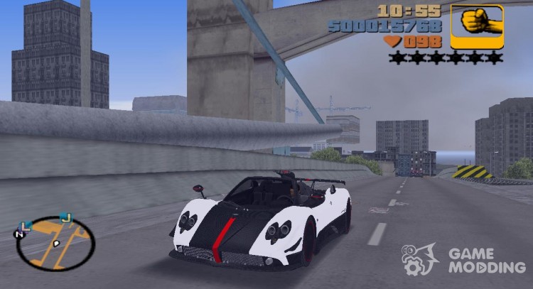 El Pagani Zonda Cinque Roadster 2010 para GTA 3
