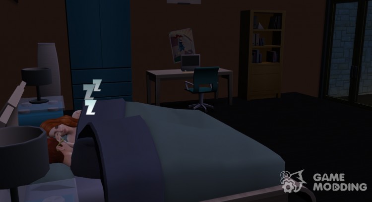Делим кровать со всеми для Sims 4