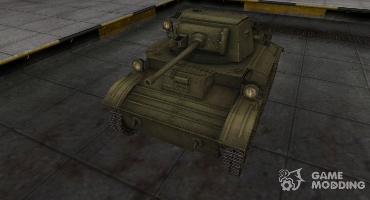 La piel de MkVII Tetrarch en расскраске 4БО para World Of Tanks