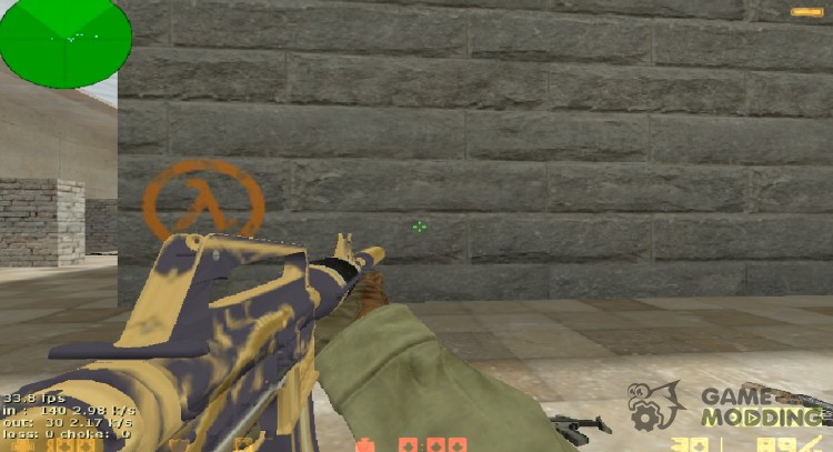 M4a1-S Golden Coil for Counter Strike 1.6