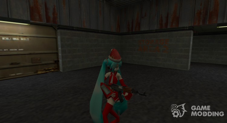 Рождественская Хацунэ Мику для SAS для Counter Strike 1.6