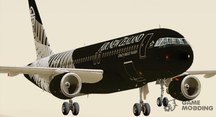 El Airbus A320-200 De Air New Zealand Crazy About Rugby Livery para GTA San Andreas