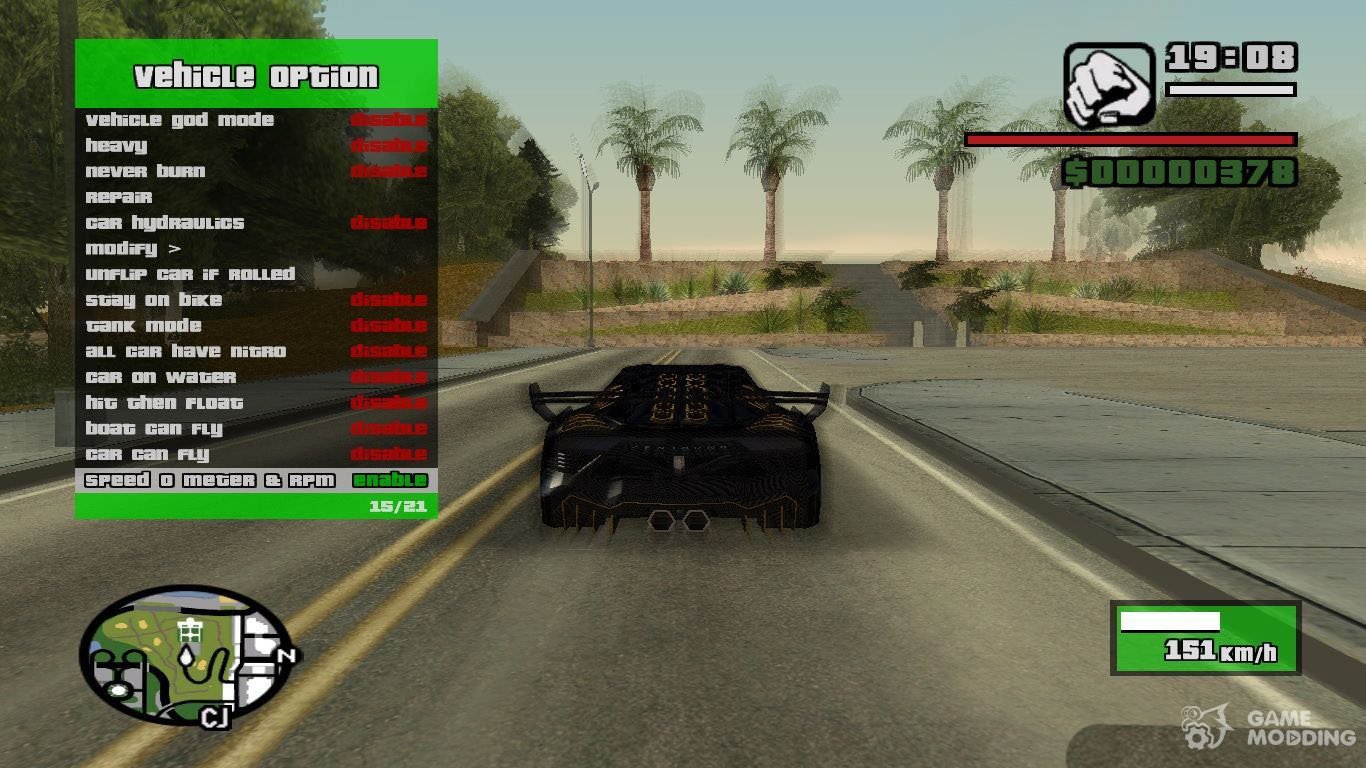 GTA San Andreas RZL-Trainer v3.1.2 (Cheat Menu) Mod