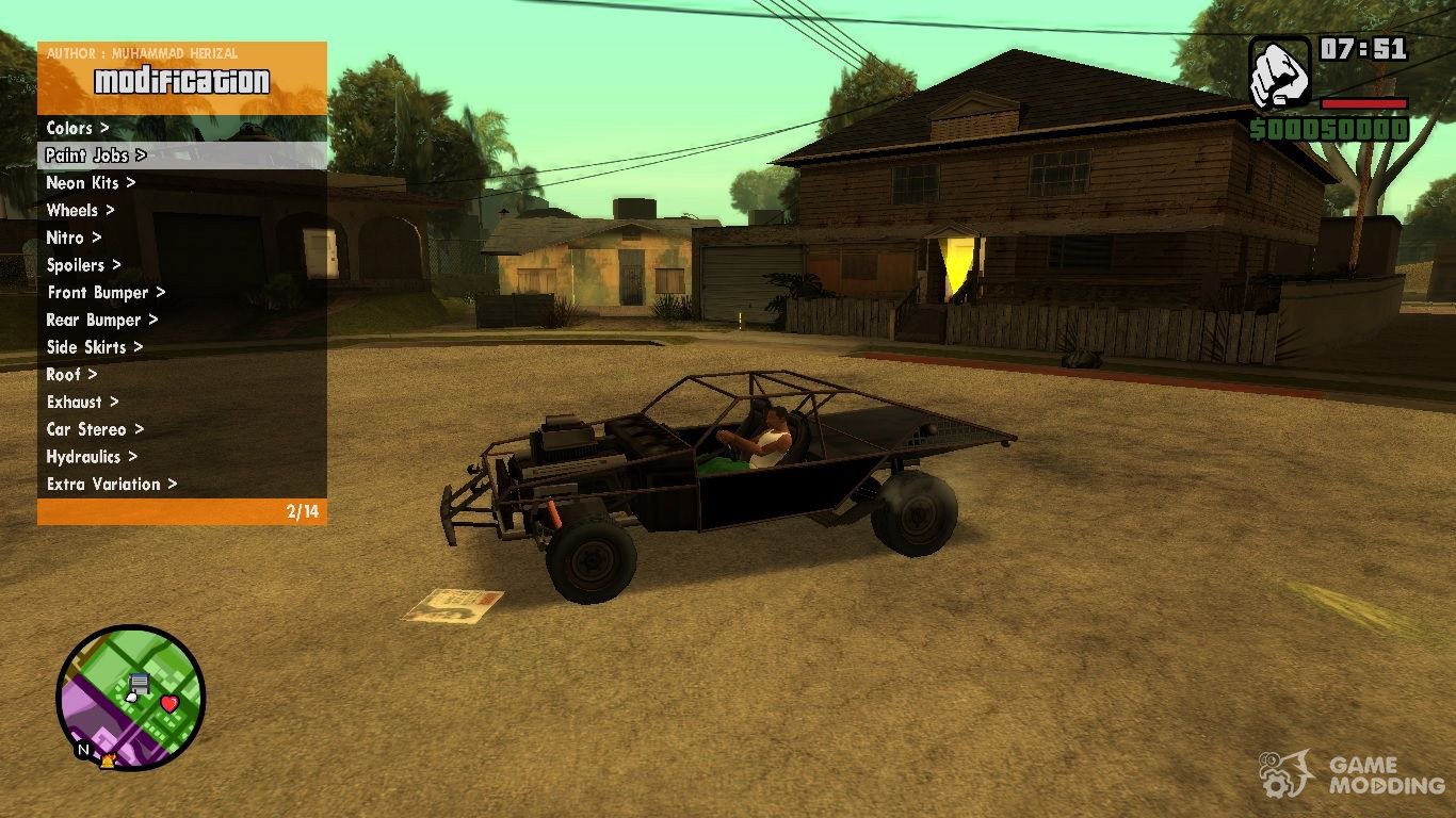 R'-TRAINER V2.0.1 - menu cheat for GTA San Andreas