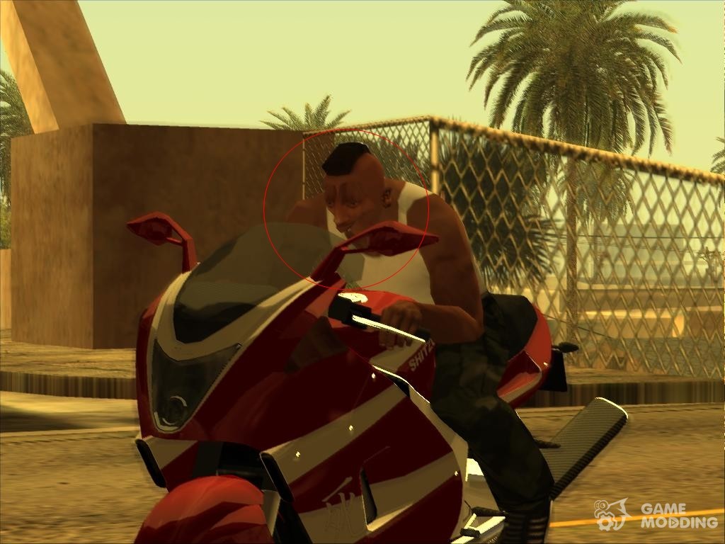 cj na moto.jpg :: Gta SA Mania