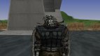A member of the group Enlightenment in the exoskeleton with improved helmet of the S. T. A. L. K. E. R