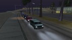 The convoy of cars