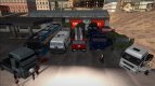 A pack of different KAMAZ cars(4326, 43502, 4355, 5325, 5350, 53605, 6282, 5490, 6350)