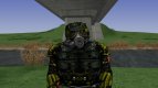 A member of the group Komsomol in the bomb suit Bulat of S. T. A. L. K. E. R