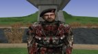 A member of the group alpha team in a camouflage suit Berill-5M with a beret with the S. T. A. L. K. E. R