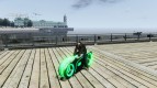 Motocicleta de trono (verde neón)