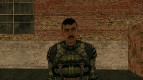 El teniente coronel Шульга en бронекостюме bulat y con el bigote de S. T. A. L. K. E. R.