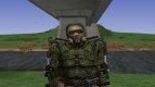 A member of a group of Liquidators in a lightweight exoskeleton of S. T. A. L. K. E. R