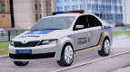 Skoda Rapid patrulla de la policía de Ucrania