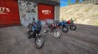 Pack of Yamaha XT motorcycles (XT600, XT660)